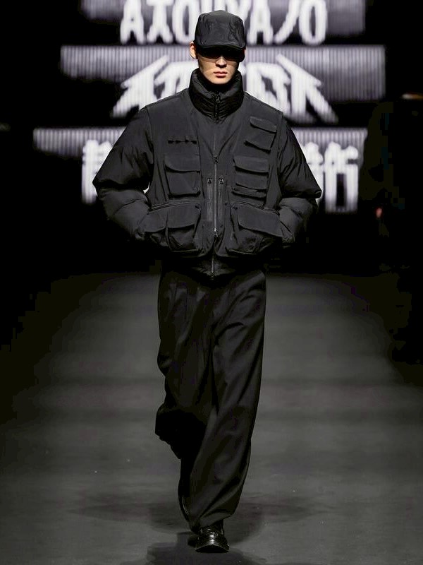 AJOBYAJO】Cargo Vest Layered Padded Jacket