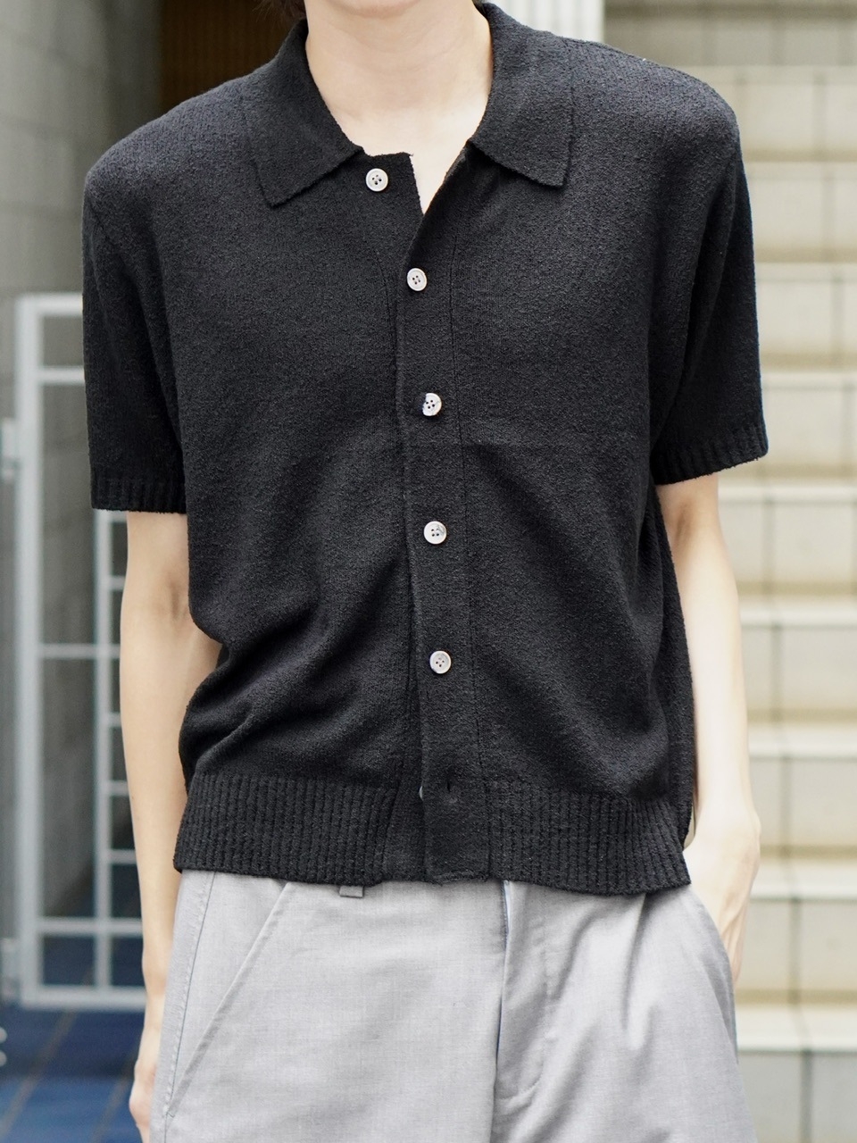 済　チロ 東京店WEB限定受注制【Chikashitsu +】boucle knit polo