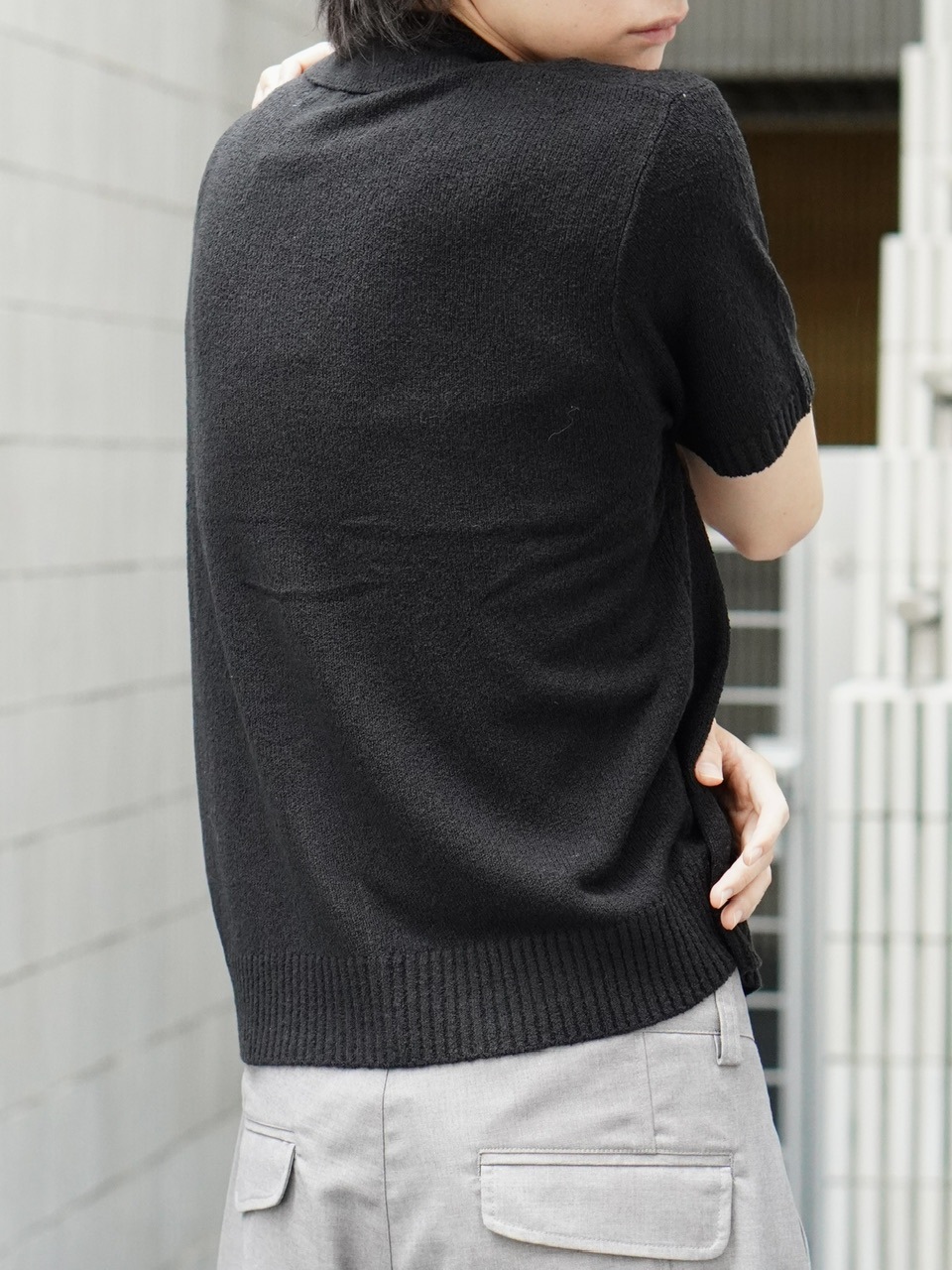 東京店WEB限定受注制【Chikashitsu +】boucle knit polo