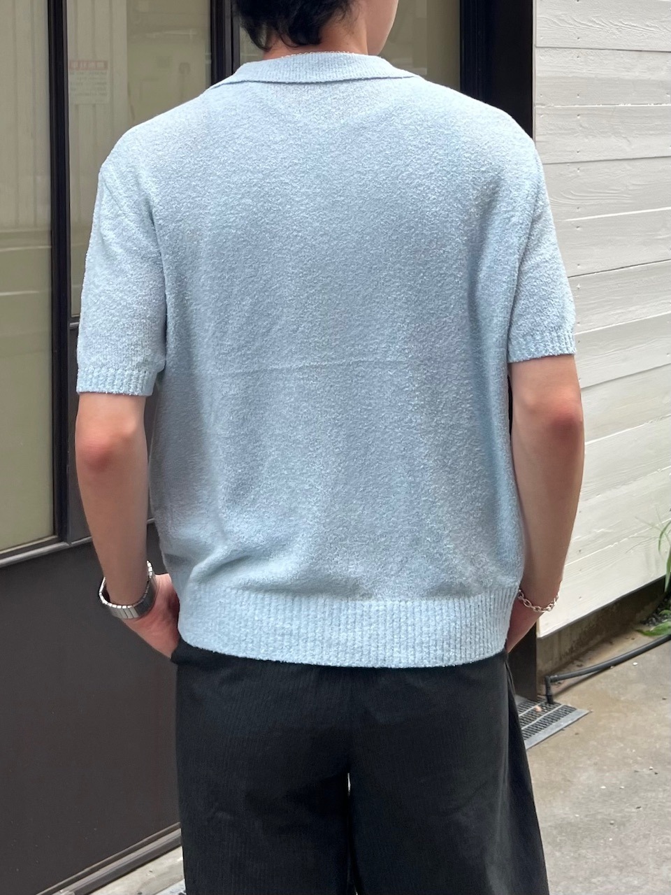 東京店WEB限定受注制【Chikashitsu +】boucle knit polo