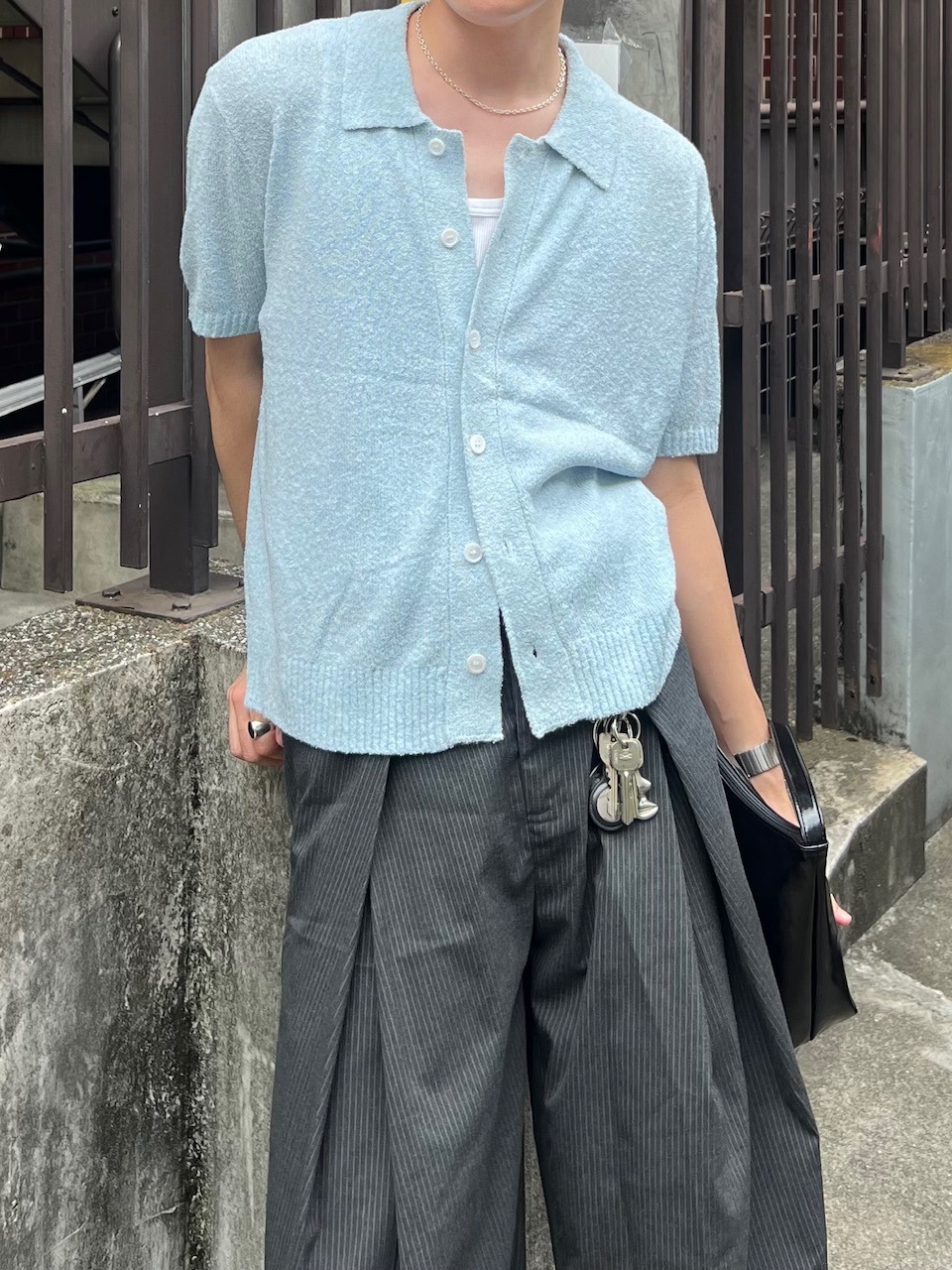 済　チロ 東京店WEB限定受注制【Chikashitsu +】boucle knit polo