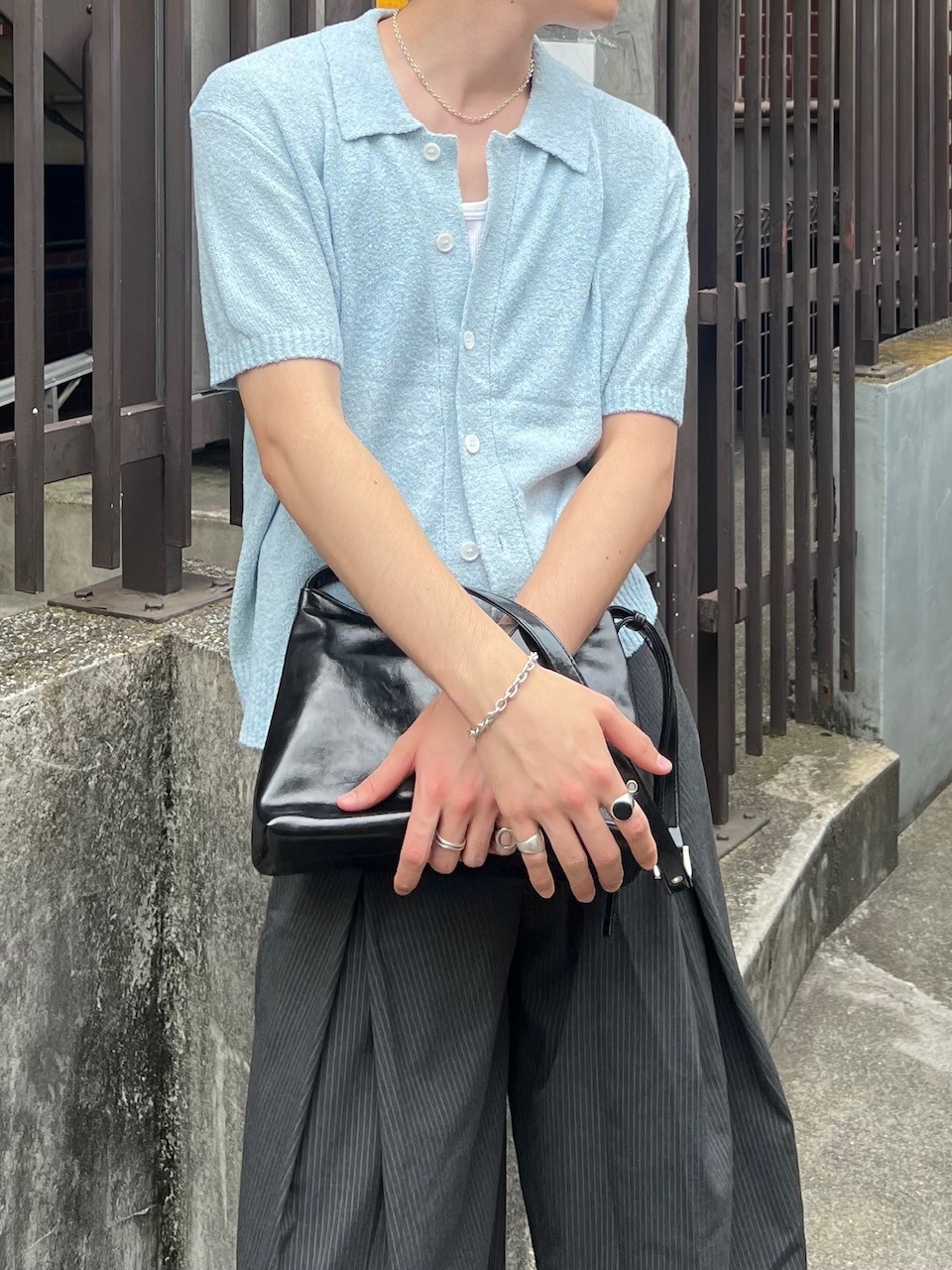 東京店WEB限定受注制【Chikashitsu +】boucle knit polo