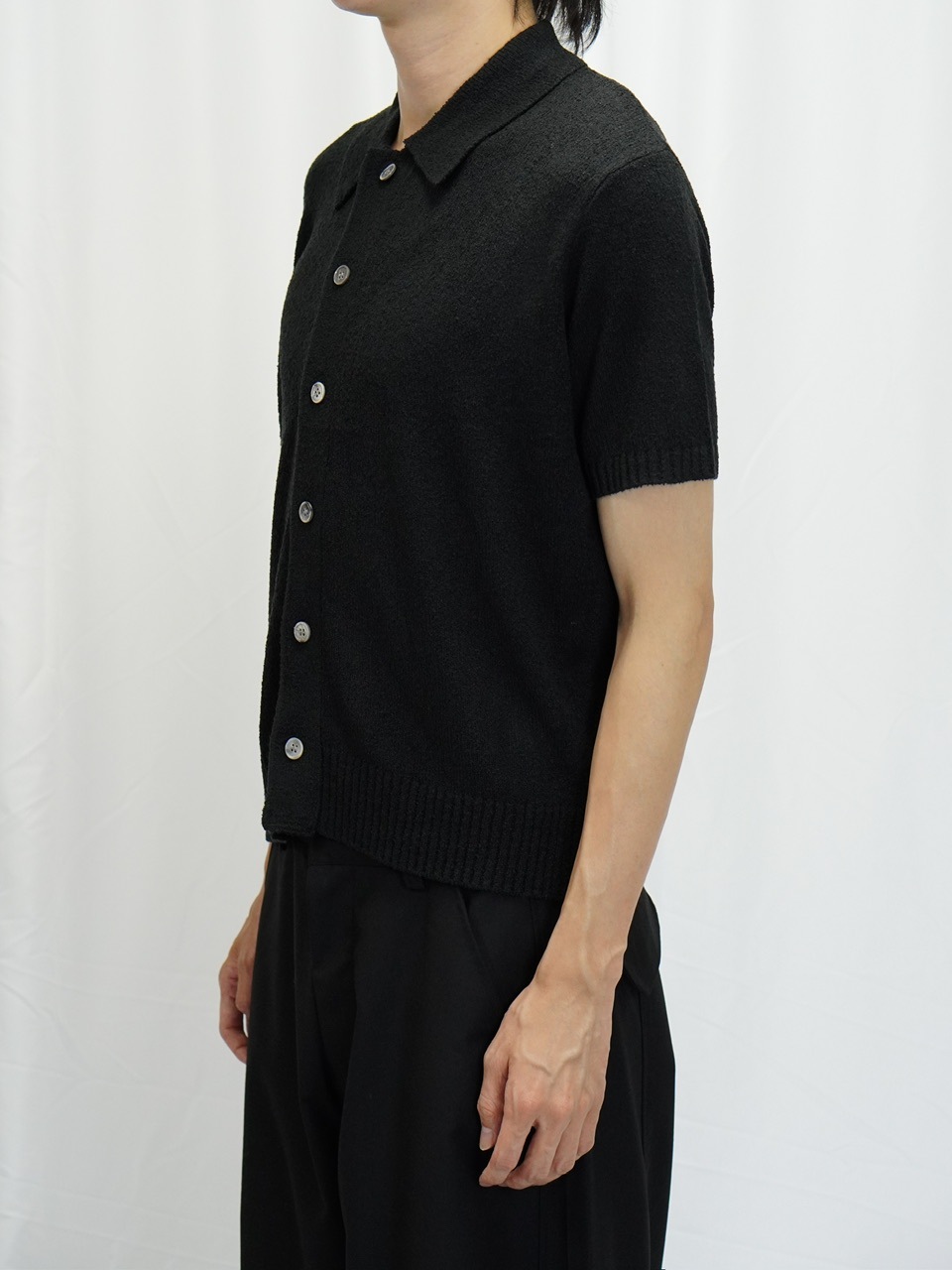 ttt_MSW dairiku ニットポロ knit polo 黒S ttt_MSW dairiku ニットポロ knit polo 黒S ttt_MSW dairiku