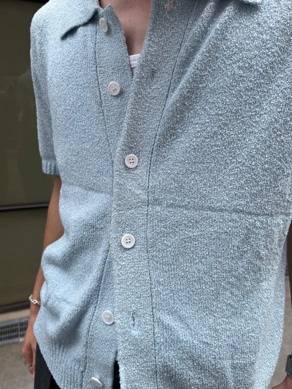 東京店WEB限定受注制【Chikashitsu +】boucle knit polo