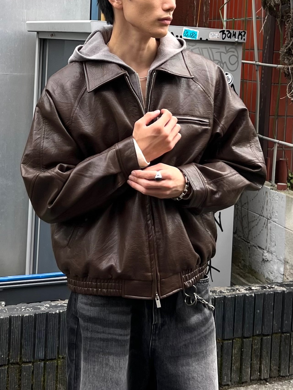 ジャケット・アウター Chikashitsu+ hooded bomber jacket 東京店WEB限定【Chikashitsu +】hooded bomber jacket (2color