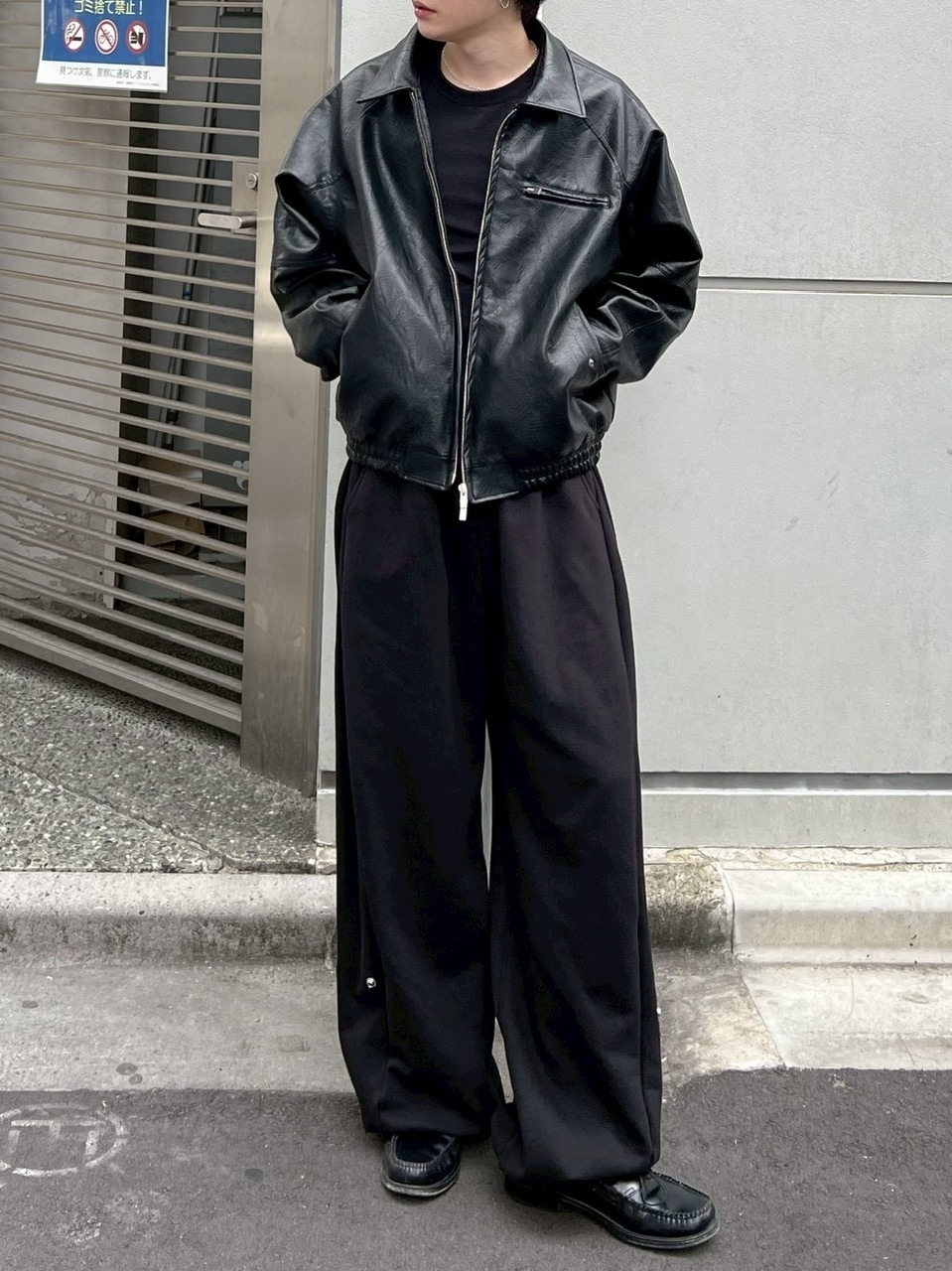 受注制【Chikashitsu +】bomber synthetic material jacket