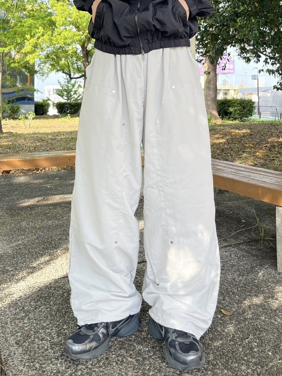 パンツ HYPE-06 balloon POCKET flare trousers 受注制【youll】back pocket balloon pants (2color) | OUR BRAND