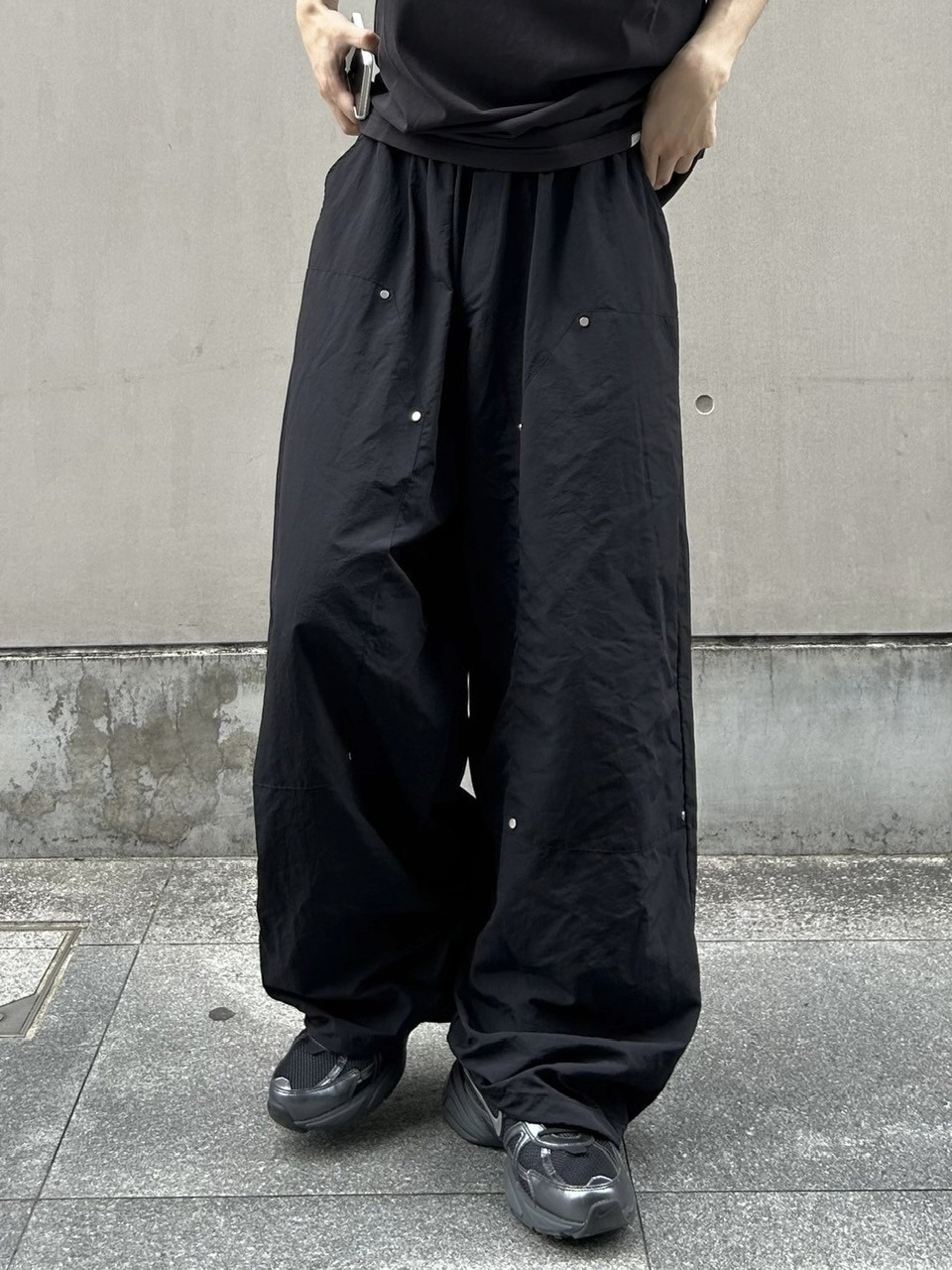 youll back pocket balloon pants ブラック 受注制【youll】back pocket balloon pants (2color) | OUR