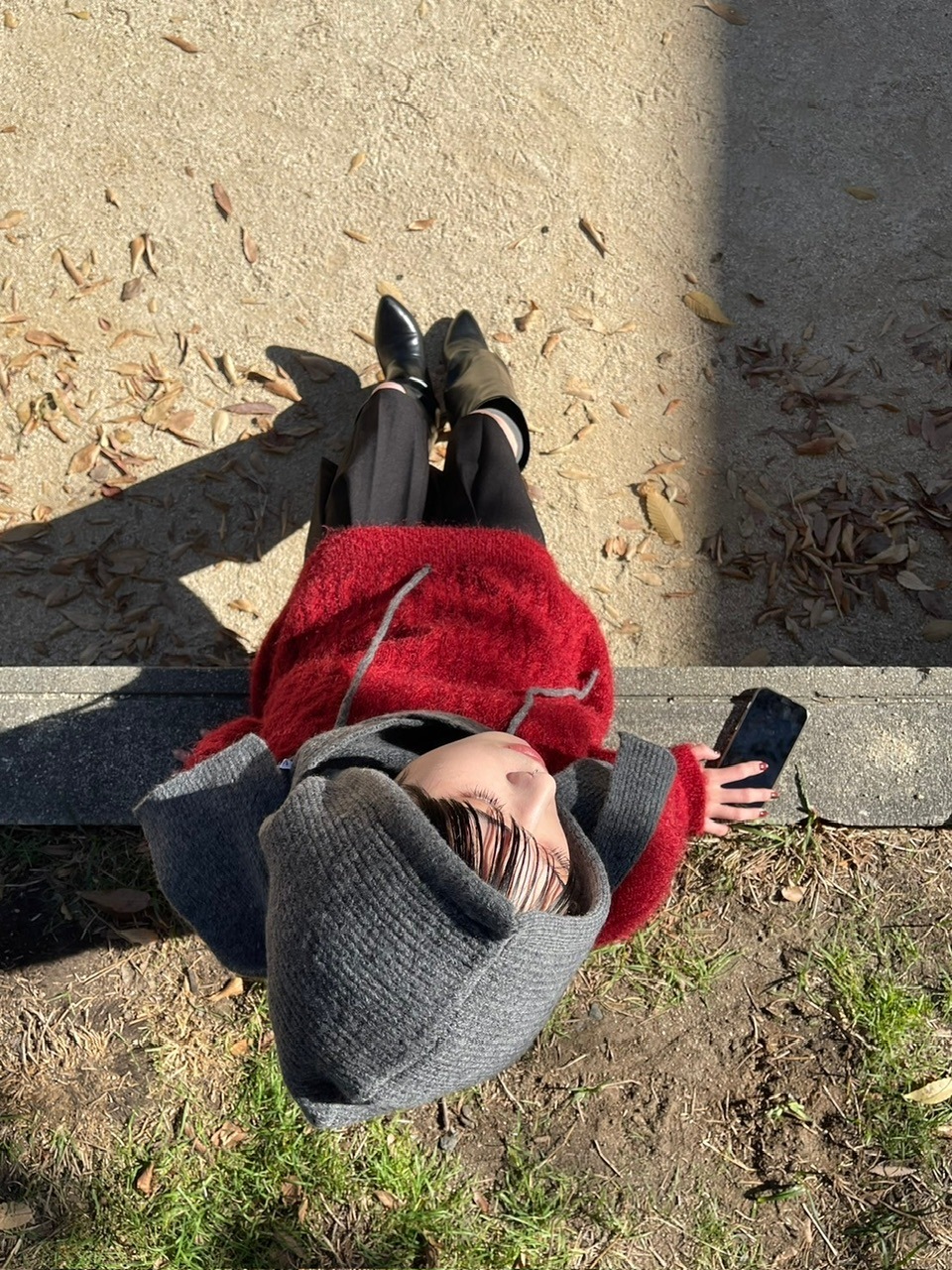 【Chikashitsu +】knit hooded muffler (4color)