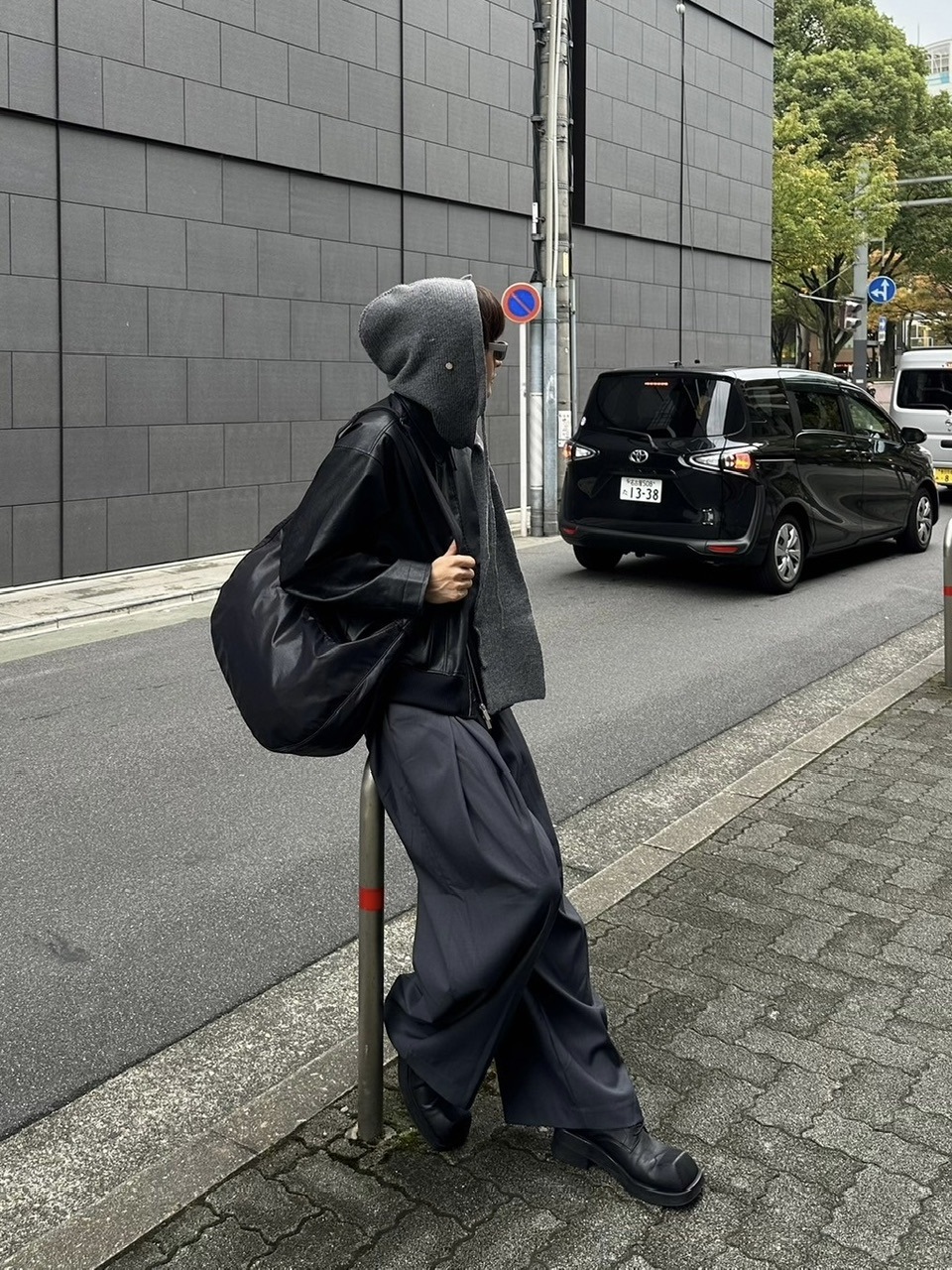 【Chikashitsu +】knit hooded muffler (4color)