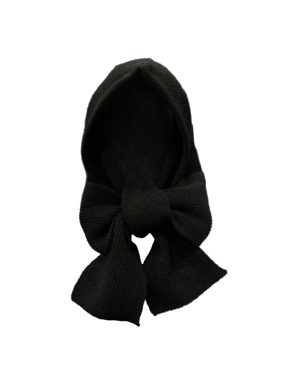 【Chikashitsu +】knit hooded muffler (4color)