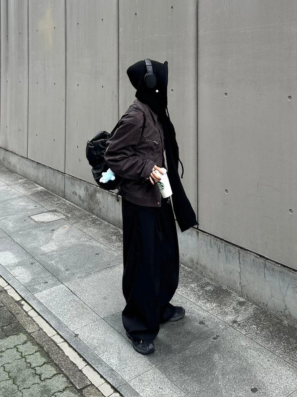 【Chikashitsu +】knit hooded muffler (4color)