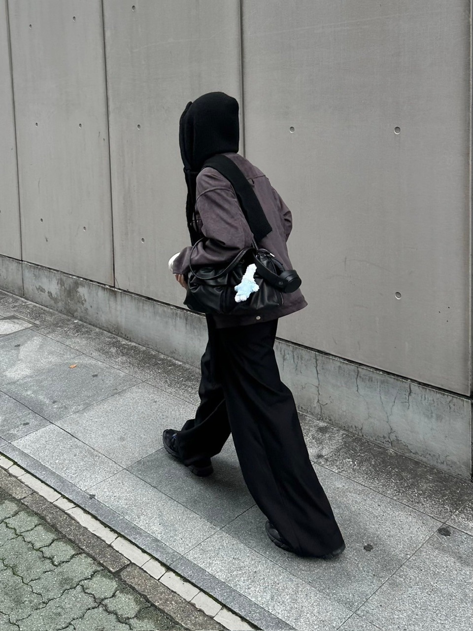 【Chikashitsu +】knit hooded muffler (4color)