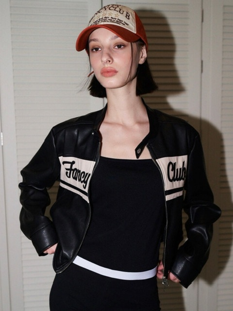 【NASTY FANCY CLUB】BIKE CROP LEATHER JACKET