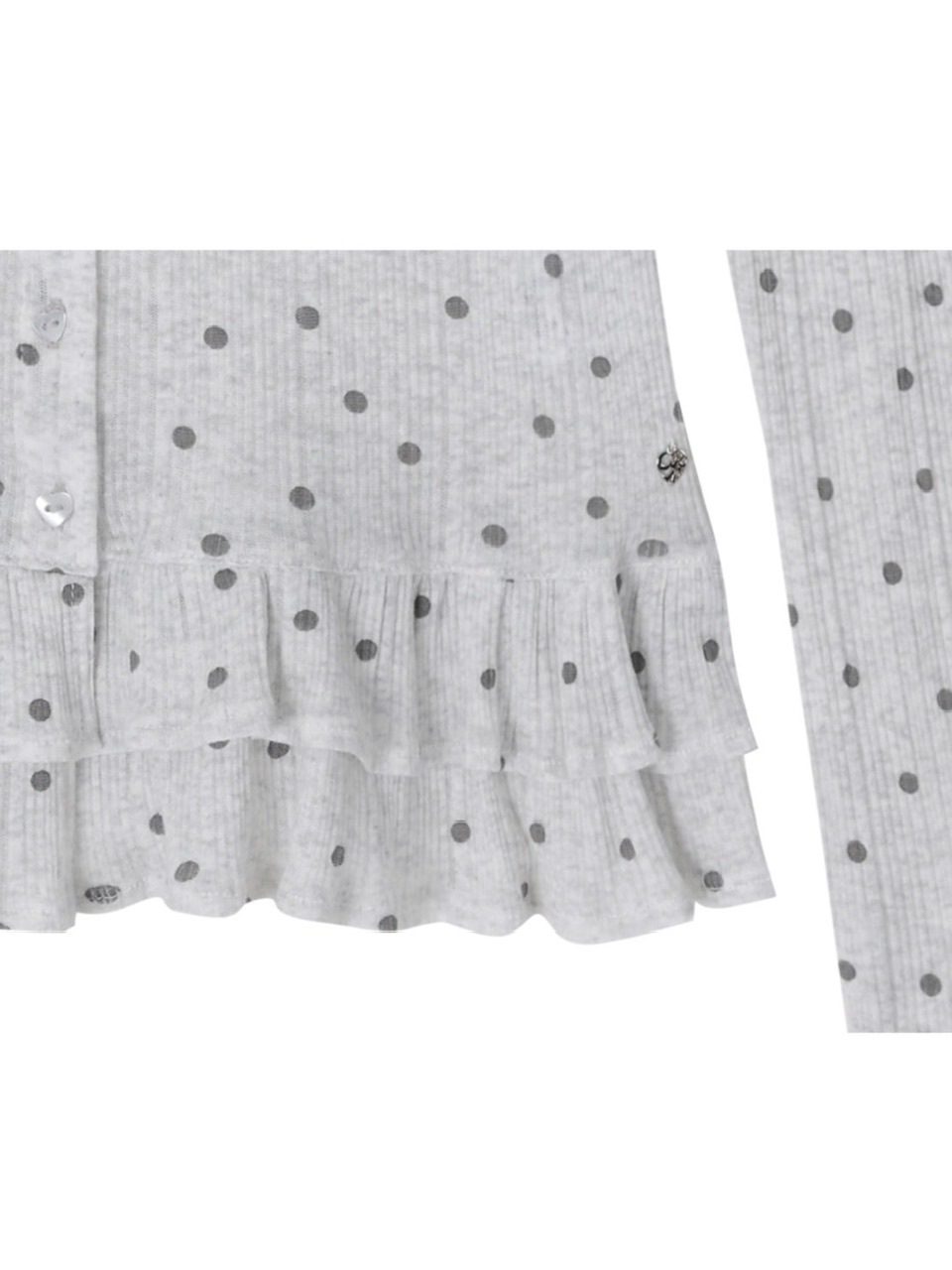 CRANK】DOT FRILL SHEER HOOD CARDIGAN | OUR BRAND,CRANK