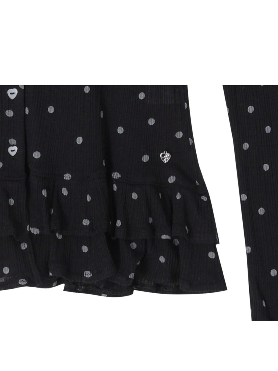 CRANK】DOT FRILL SHEER HOOD CARDIGAN | OUR BRAND,CRANK