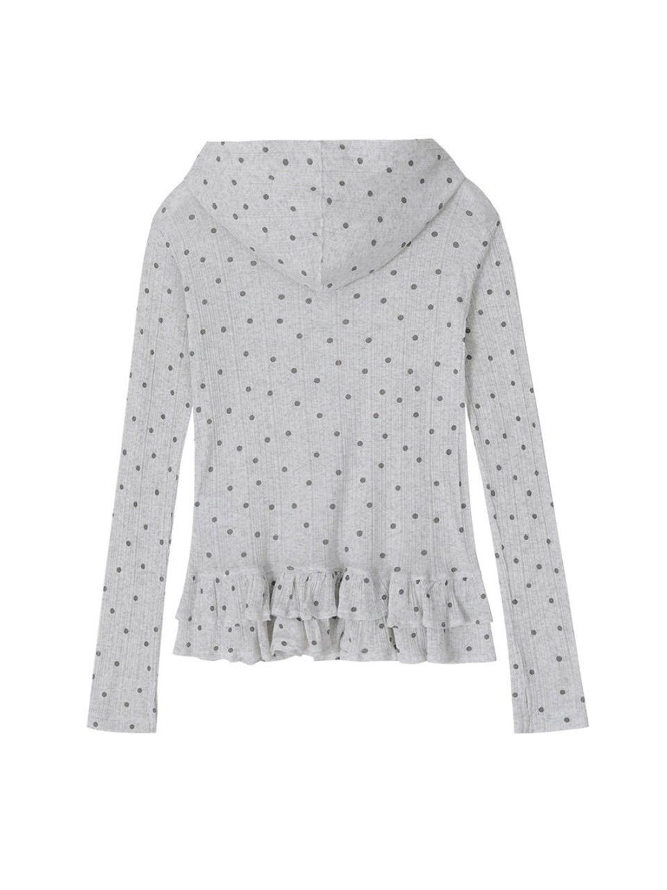 【CRANK】Dot Frill Sheer Hood Cardigan CRANK】DOT FRILL SHEER HOOD CARDIGAN | OUR BRAND,CRANK