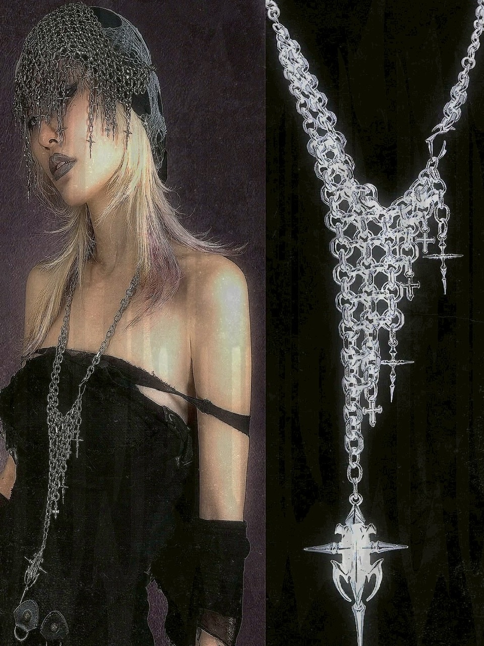 iiimiii ネックレス IIIMIII】Gothic Cross Spike Necklace / 【イアミ】ゴシック