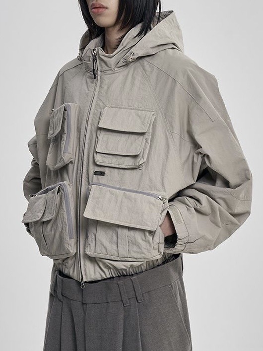 【AJOBYAJO】Cargo Nylon Short Jacket / 【アジョバイアジョ】カーゴナイロンショートジャケット