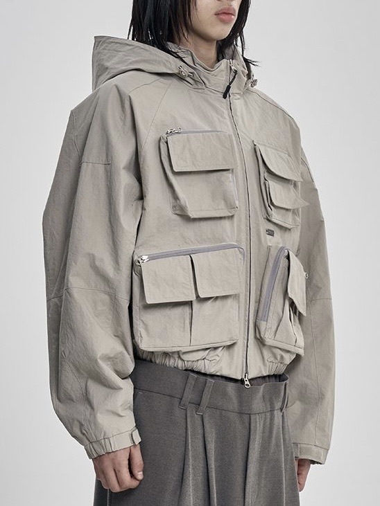 【AJOBYAJO】Cargo Nylon Short Jacket / 【アジョバイアジョ】カーゴナイロンショートジャケット