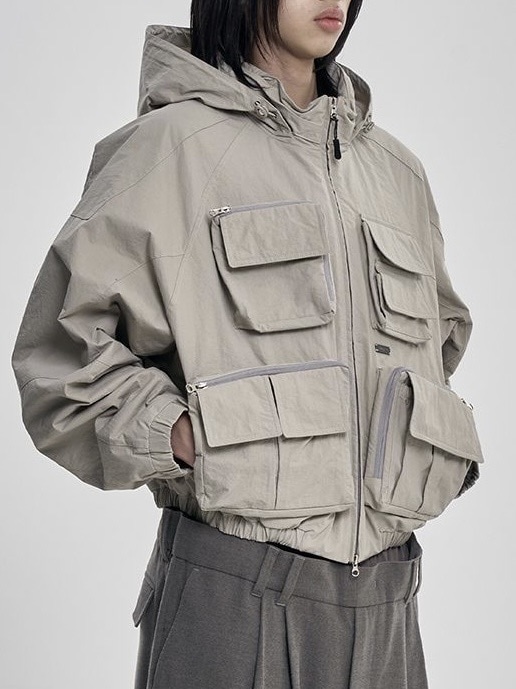 【AJOBYAJO】Cargo Nylon Short Jacket / 【アジョバイアジョ】カーゴナイロンショートジャケット