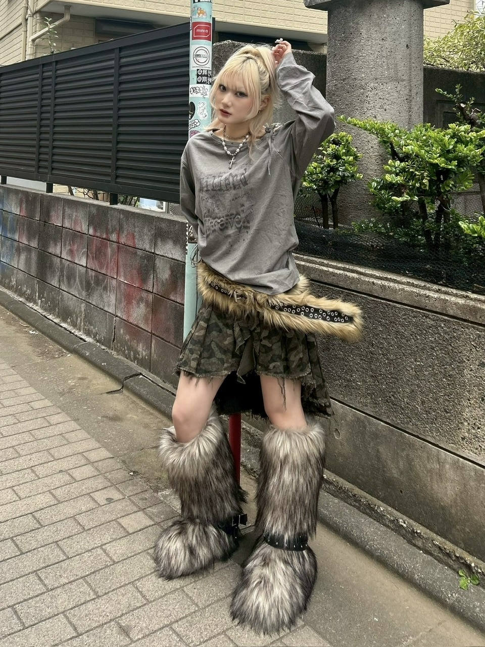 受注制【Never mind the XU】belt fur boots /【エックスユードッグ