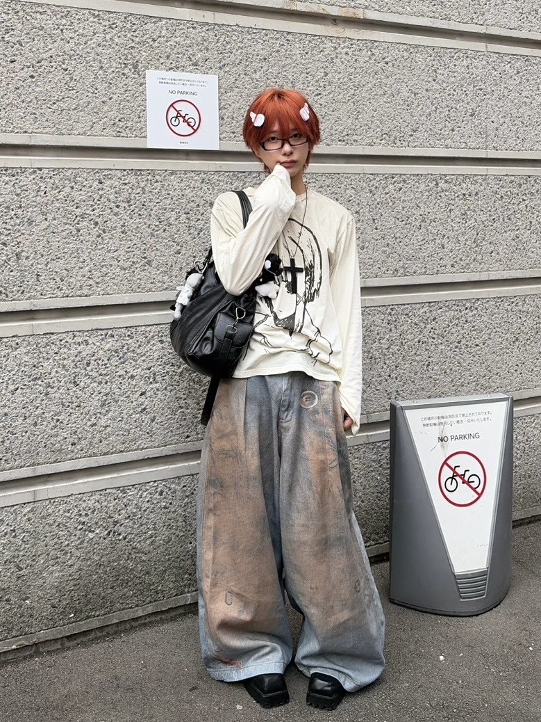 受注制【LUV CODE】anime print long sleeve tee (2color) | OUR BRAND