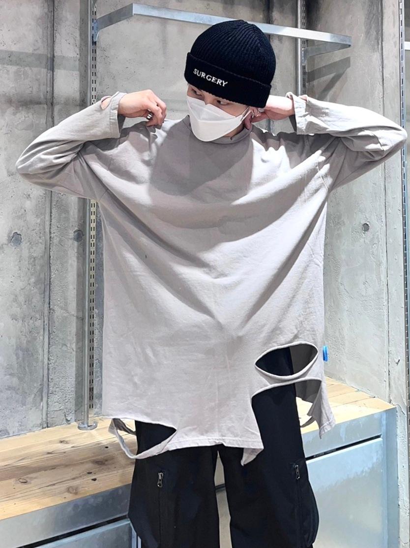 Never mind the XU】damage long sleeve tee (3color) | OUR BRAND