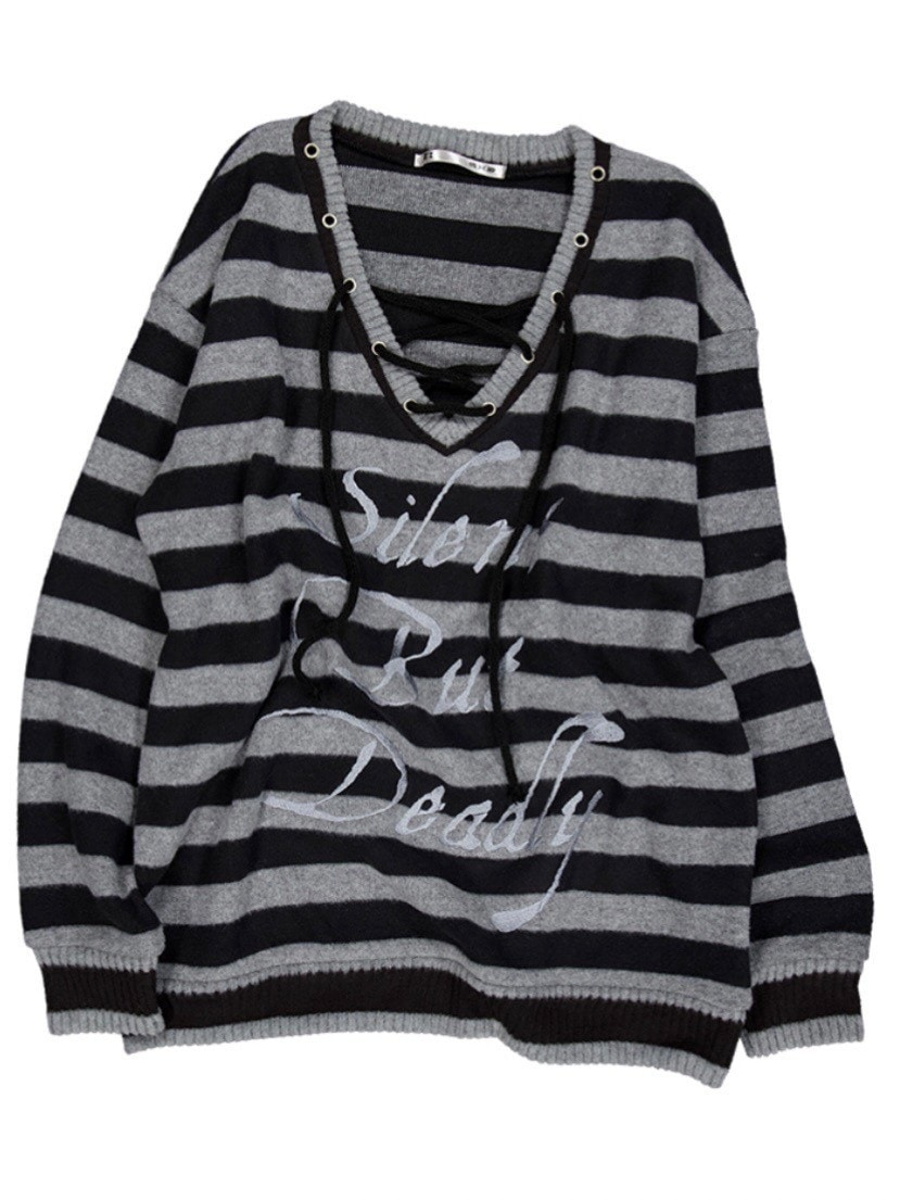 ★SETUP-EXE★ STRIPE ANGEL TOP SETUP-EXE】STRIPE V-NECK MTM | OUR BRAND,SETUP-EXE