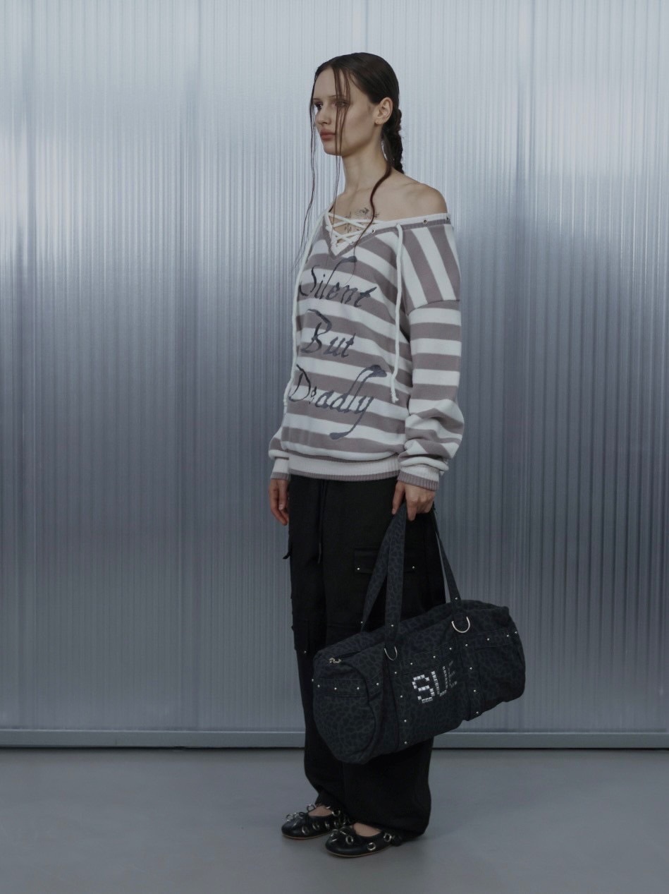 PICONE ストライプ Vネックセーター サイズM リブストライプVネックニット｜MEN'S MELROSE（メンズメルローズ