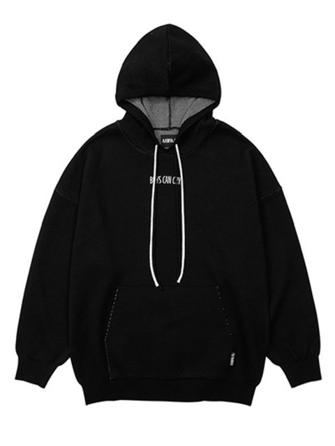 【AJO AJOBYAJO】22FW★ Crying Boy Cotton Knit Hoodie Crying Boy Cotton Knit Hoodie [BLACK] - AJOBYAJO