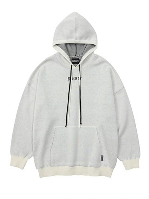 【AJO AJOBYAJO】22FW★ Crying Boy Cotton Knit Hoodie Crying Boy Cotton Knit Hoodie [BLACK] - AJOBYAJO