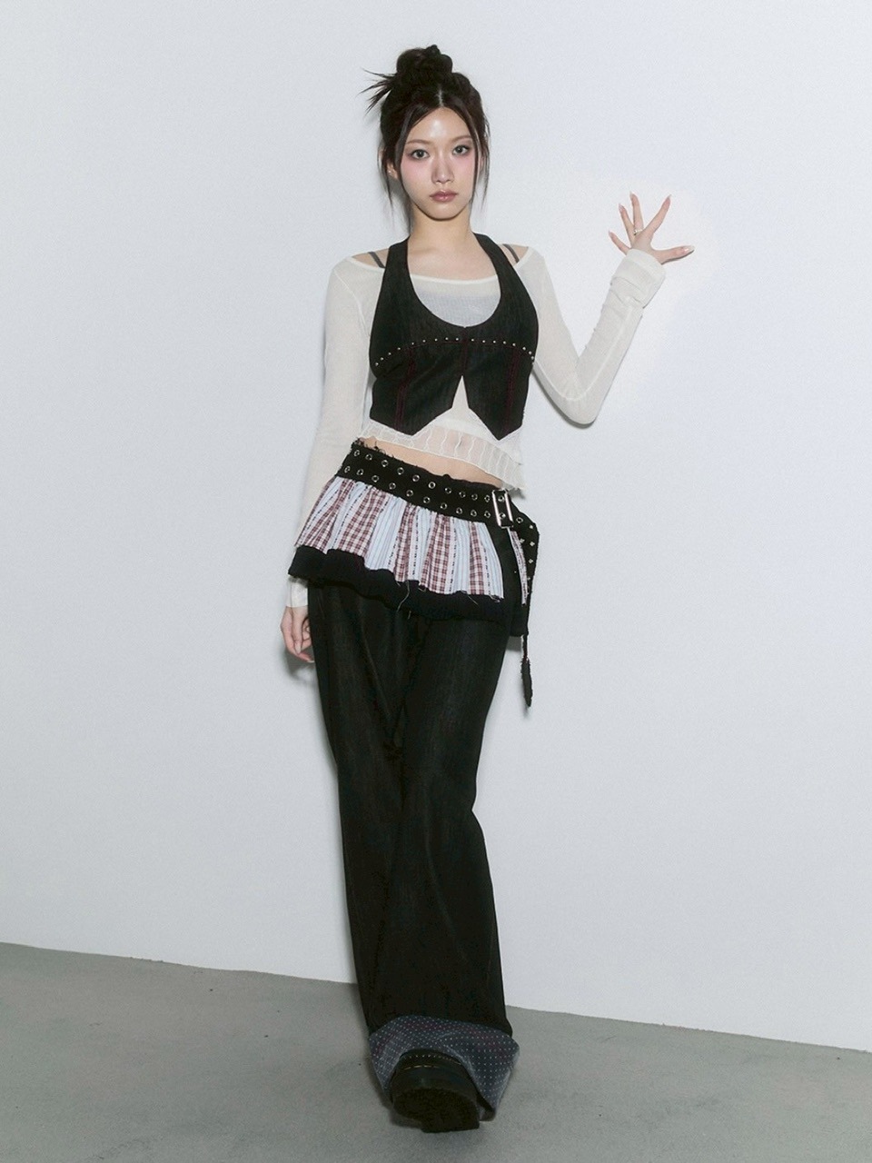 CHERRYQUIRI】pleats layered belt / 【チェリーキュリー】プリーツ