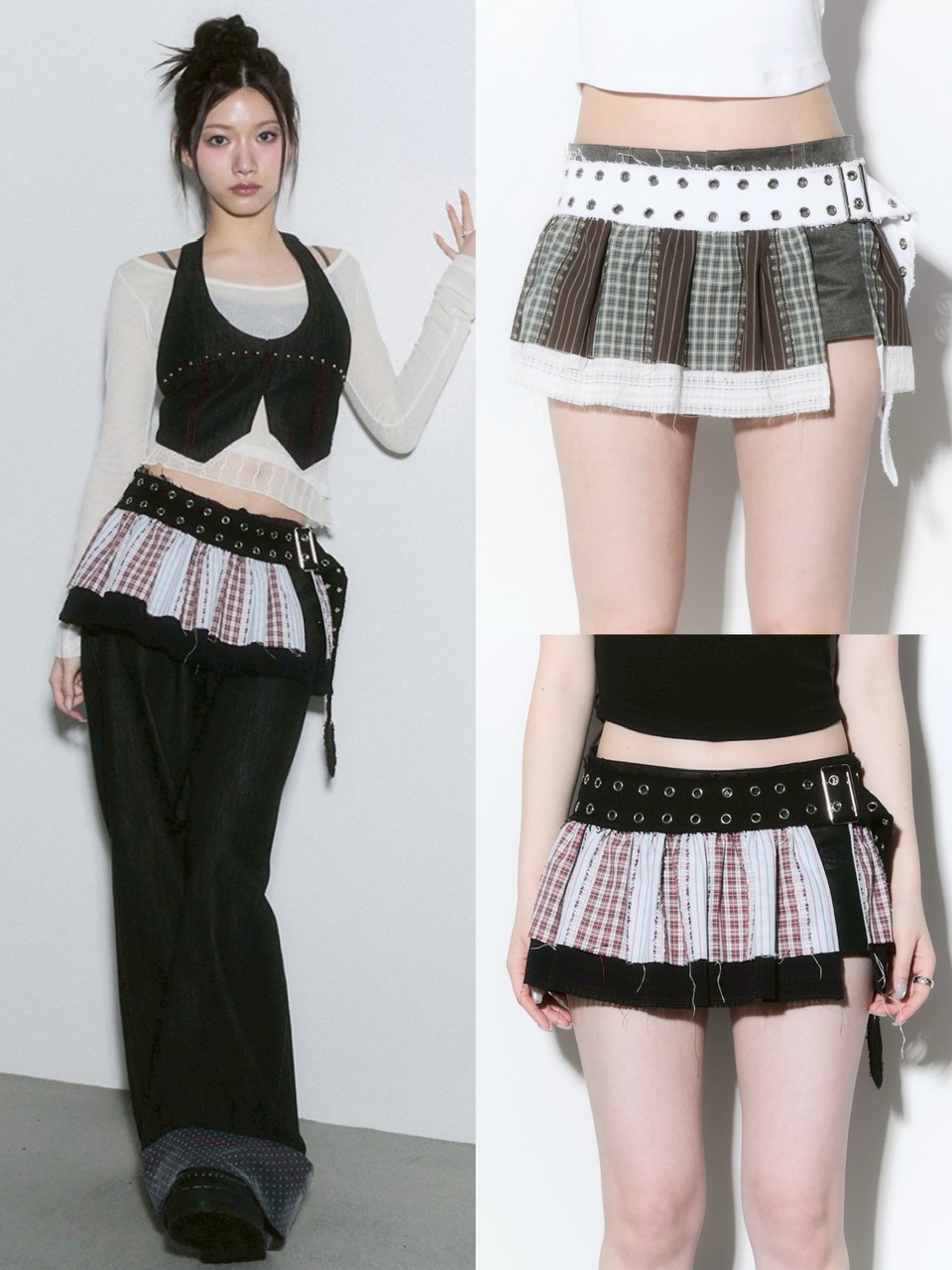 CHERRYQUIRI】pleats layered belt / 【チェリーキュリー】プリーツ