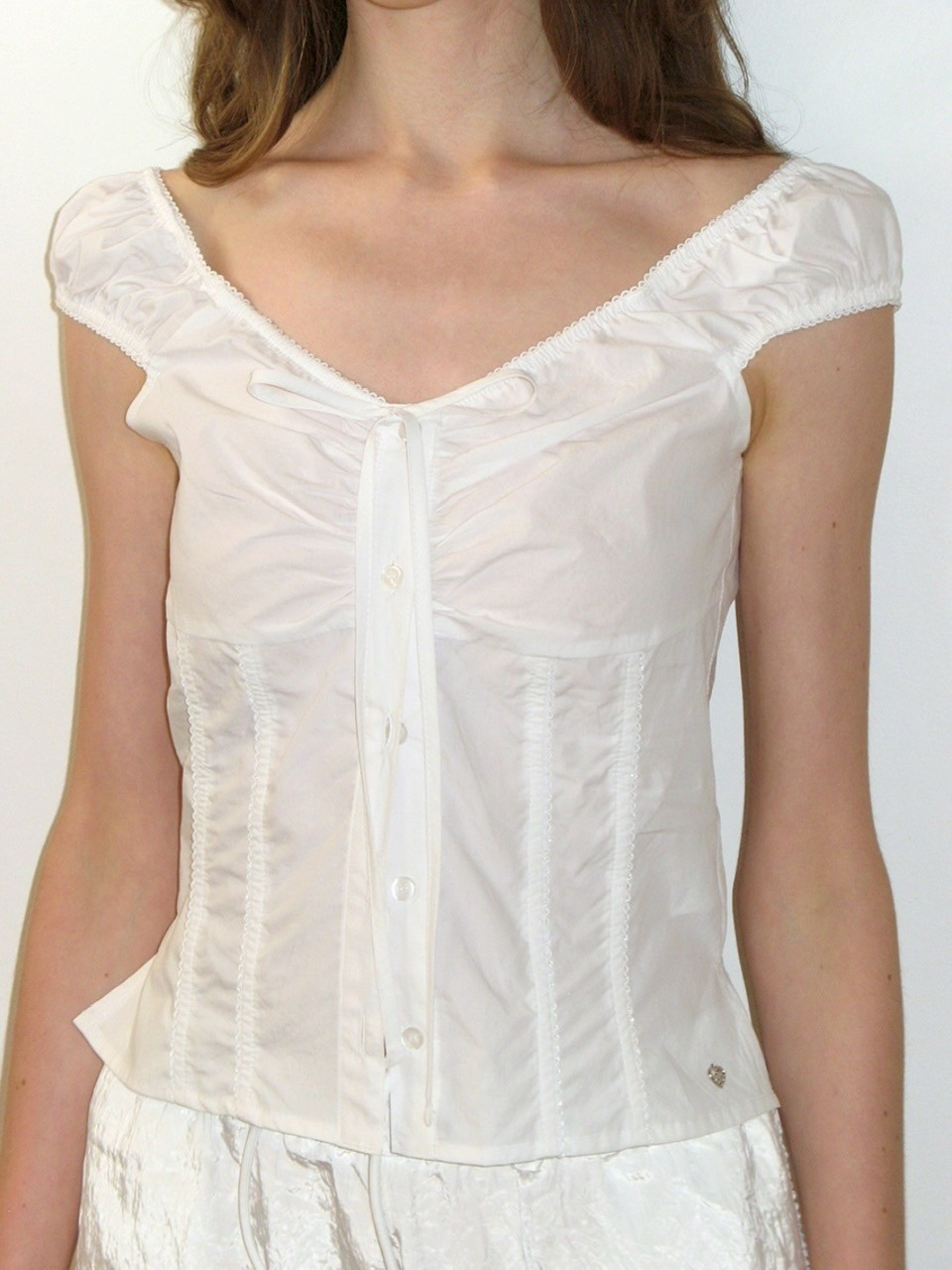 crank lace shirring blouse クランク CRANK】LACE SHIRRING BLOUSE / 【クランク】レースシャーリング