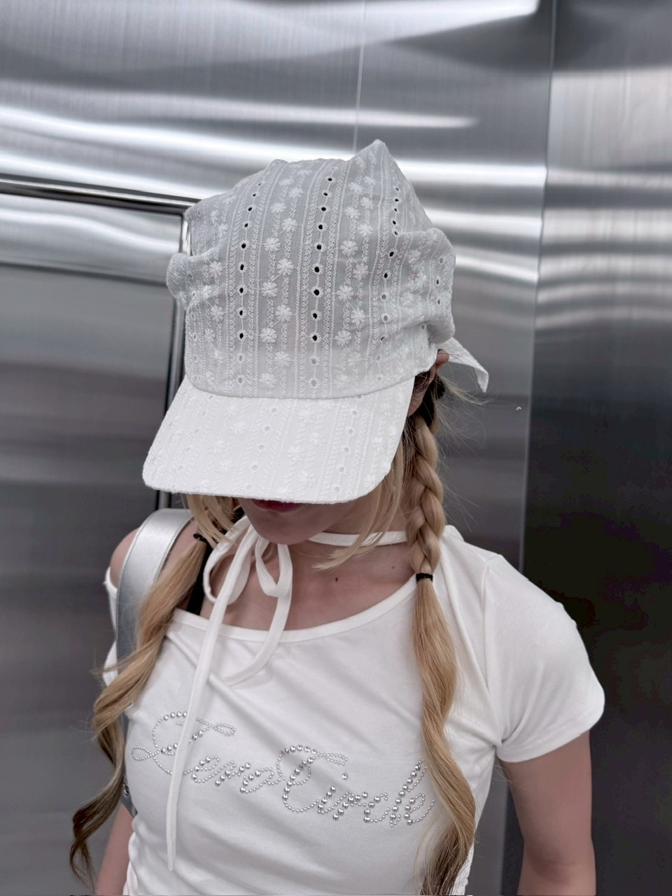 受注制【nmtc +】lace scarf cap / 【エヌエムティーシープラス