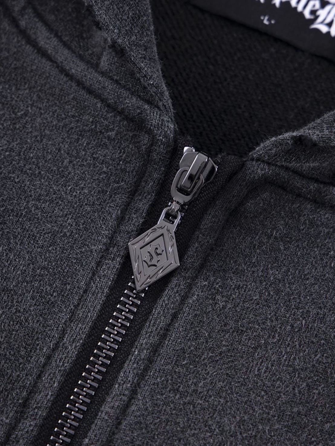 SUPPLIER】Vintage Wash Pierced Zip Hoodie / 【サプライヤー】ロゴ