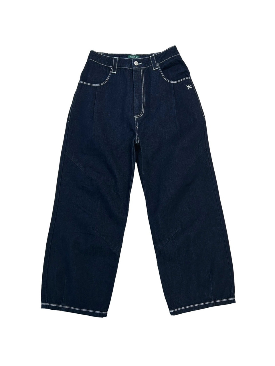 パンツ THE COLDEST MOMENT TCM back logo denim pants navy THECOLDESTMOMENT】TCM back logo denim pants | OUR BRAND