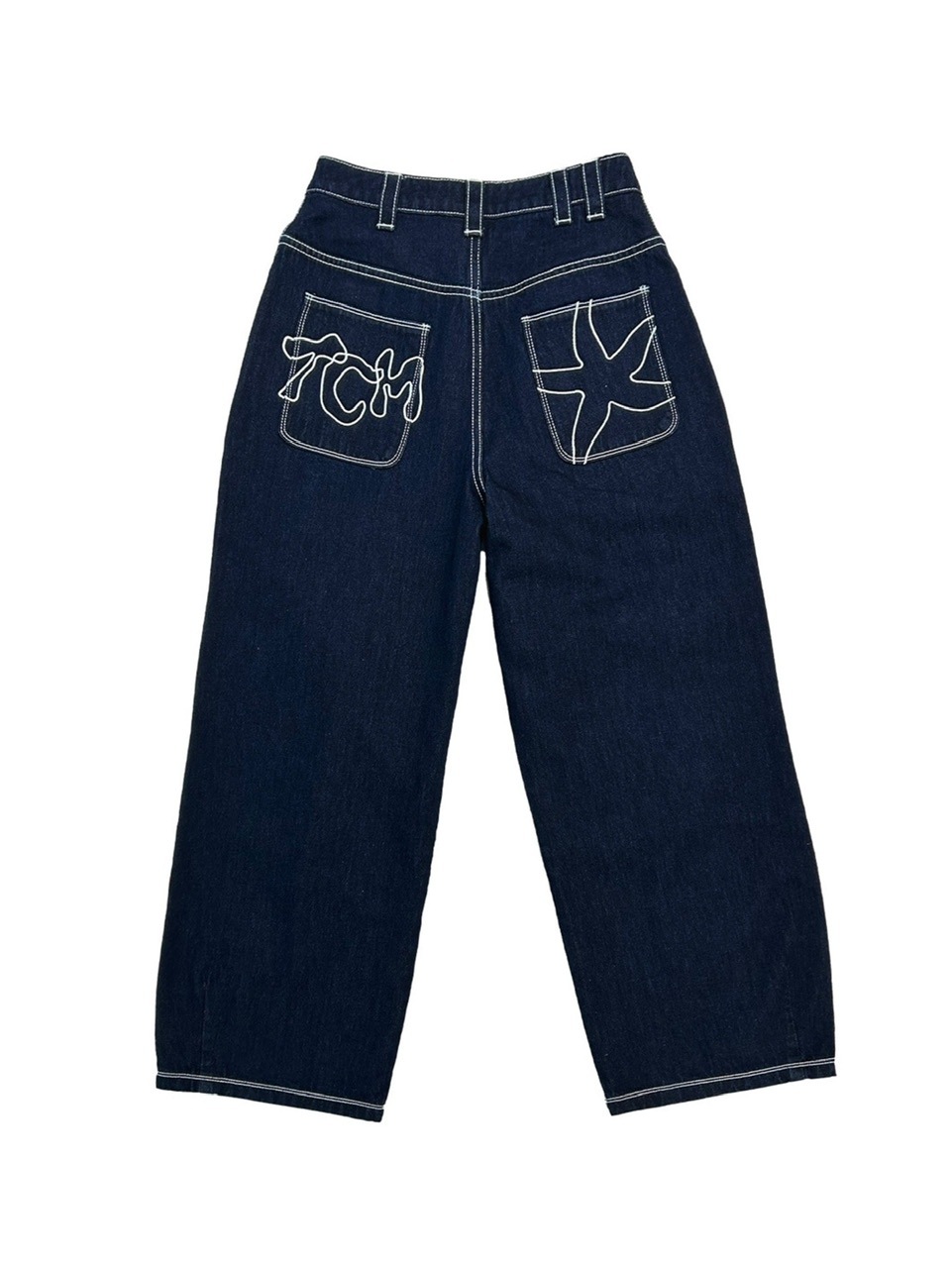 THECOLDESTMOMENT】TCM back logo denim pants | OUR BRAND
