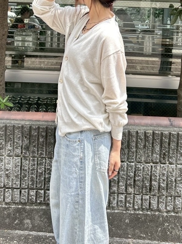 東京店WEB限定受注制【Chikashitsu +】cropped linen knit