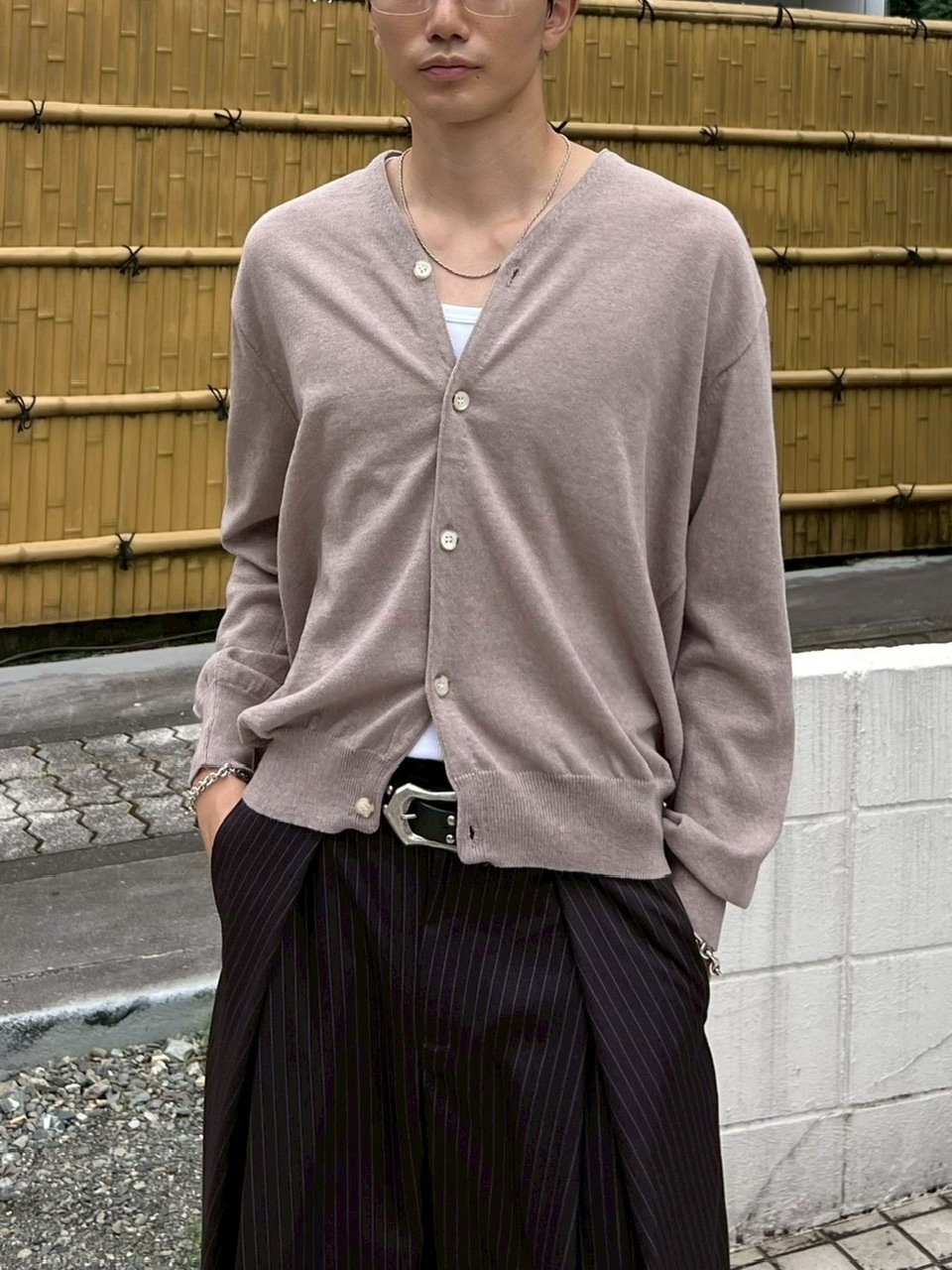 東京店WEB限定受注制【Chikashitsu +】cropped linen knit