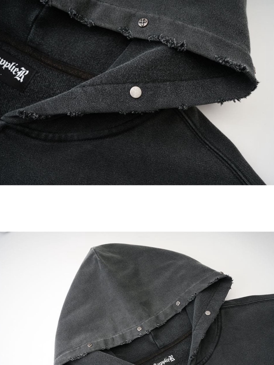 SUPPLIER】Studs Cross Patch Zip Hoodie / 【サプライヤー】スタッズ