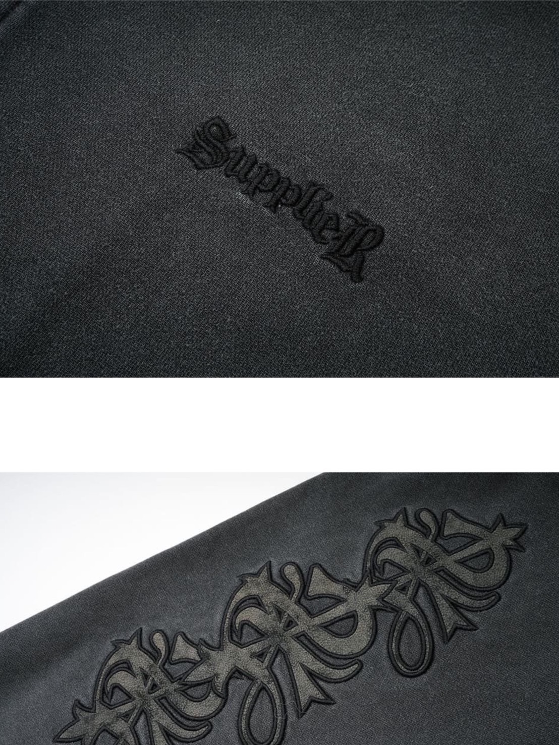 【SUPPLIER】Studs Cross Patch Zip Hoodie / 【サプライヤー】スタッズクロスパッチジップアップパーカー