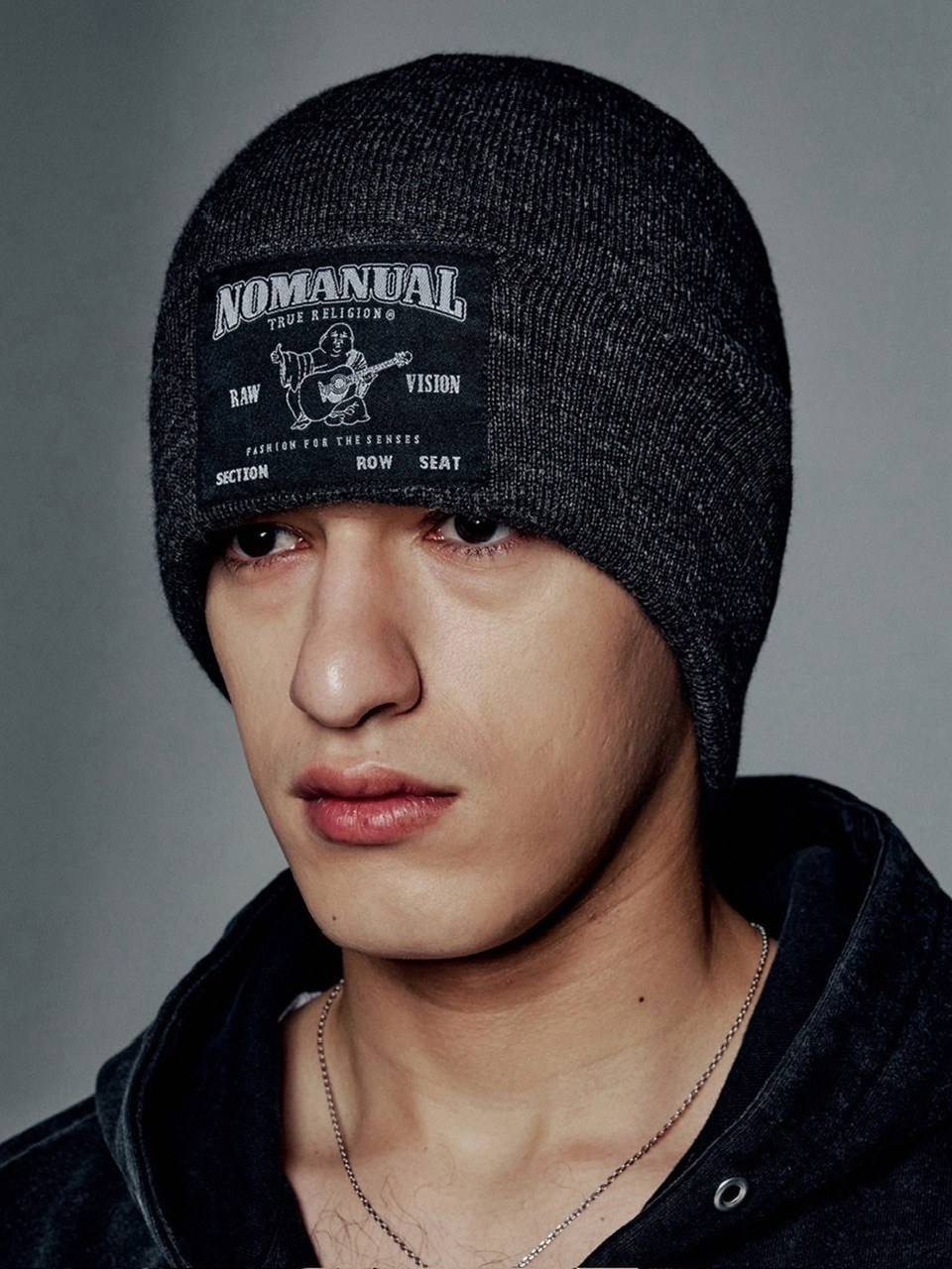 【NOMANUAL】NO RELIGION LOGO PATCH BEANIE