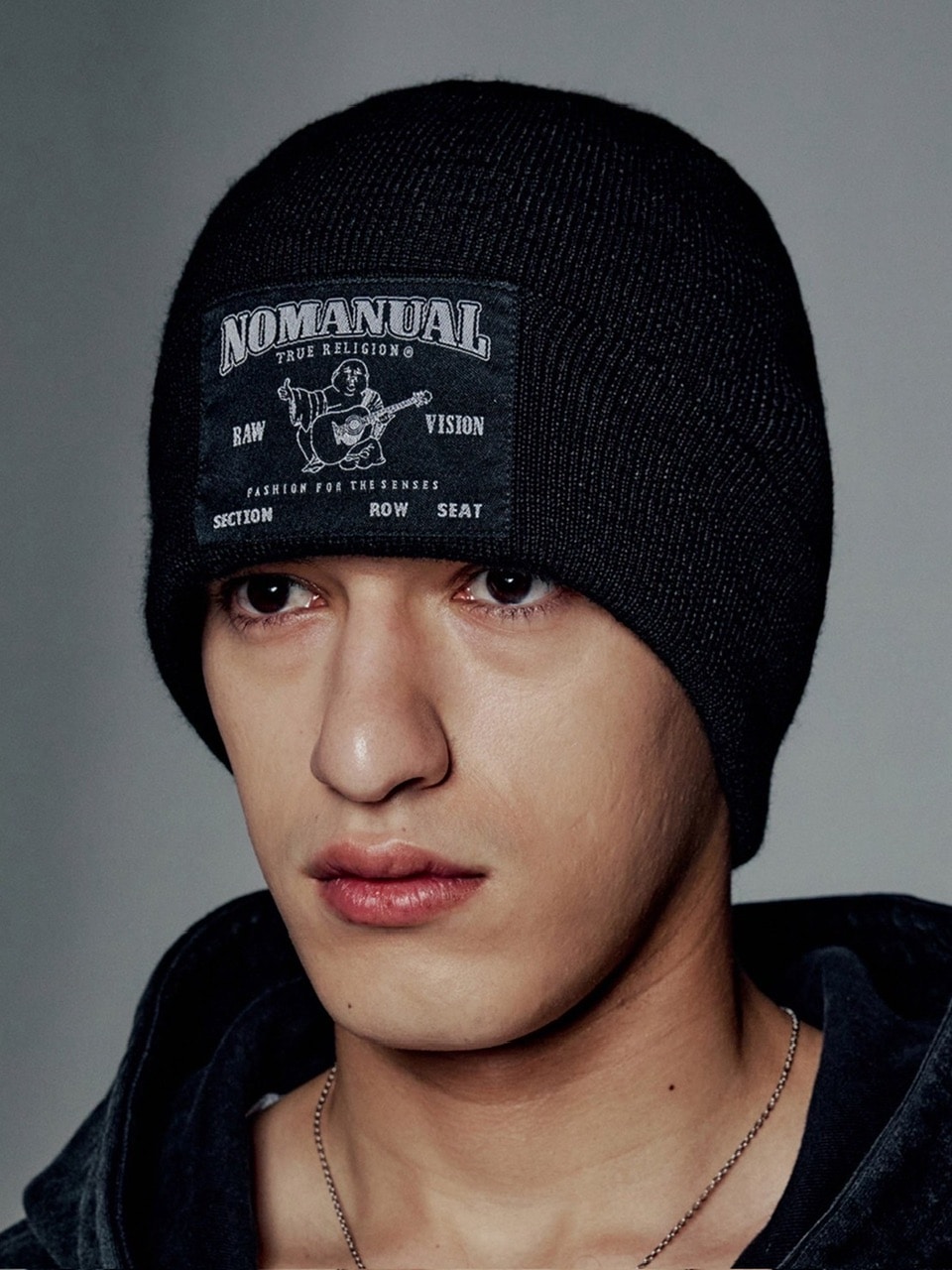 【NOMANUAL】NO RELIGION LOGO PATCH BEANIE