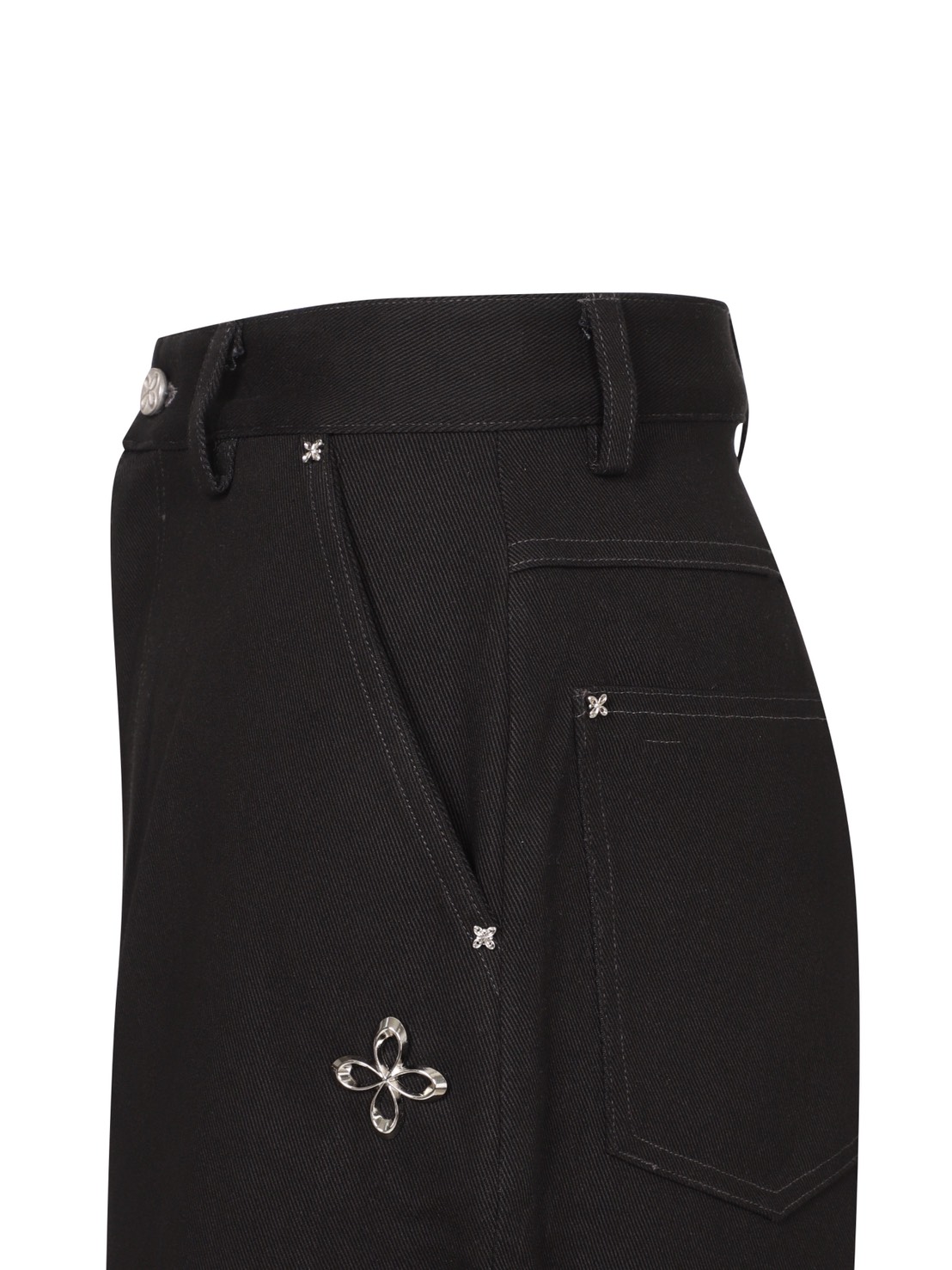 【SURGERY×TEKKEN】METAL LOGO FIRE PATTERN DENIM PANTS