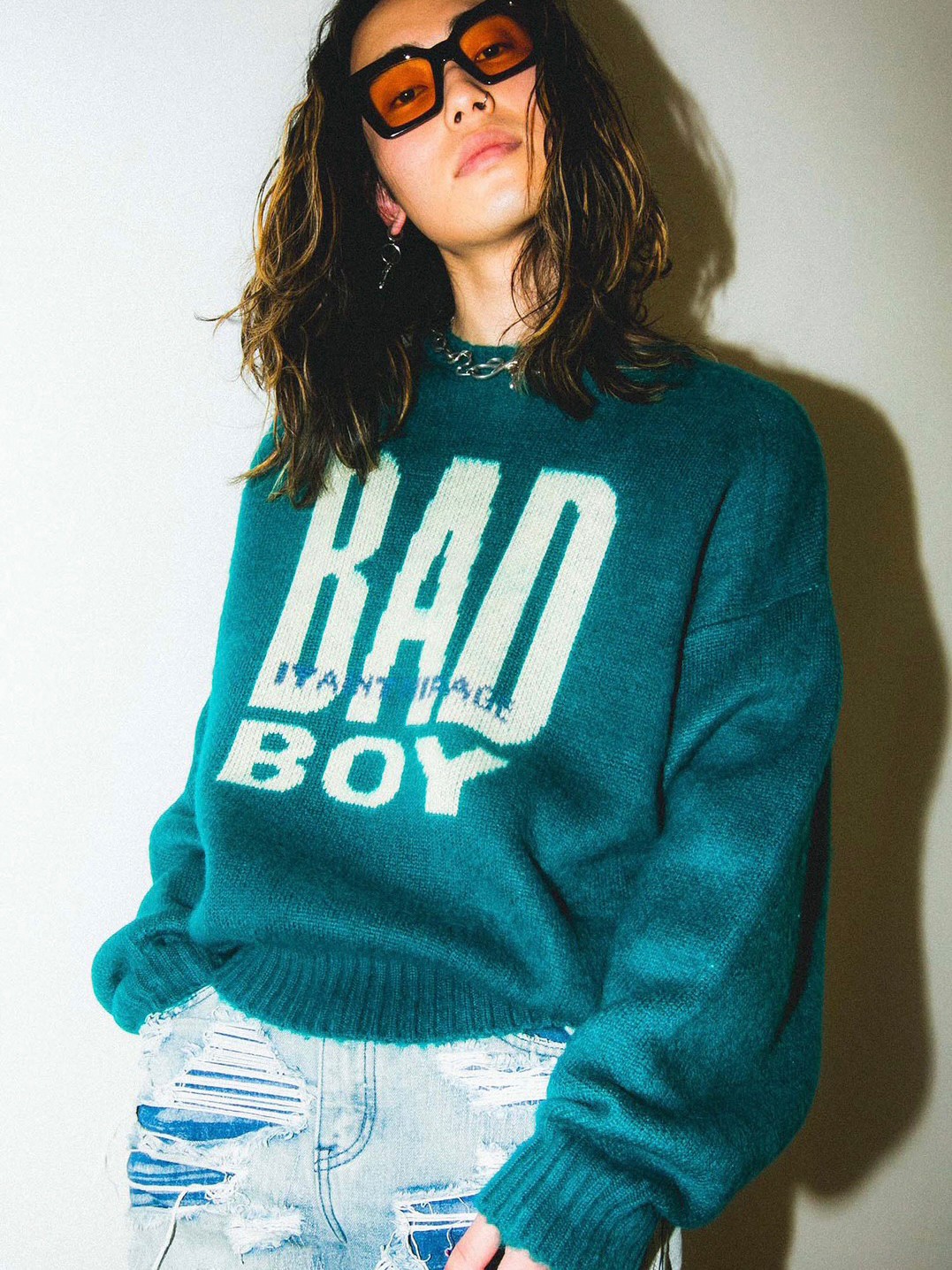 BADBOY】BADBOY MOHAIR TOUCH JQD BIG KNIT | OUR BRAND,BADBOY