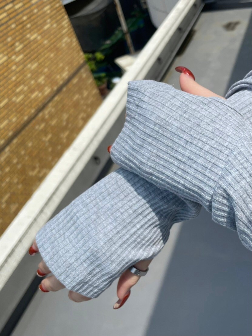 受注制【Never mind the XU】rib arm warmer (2color)