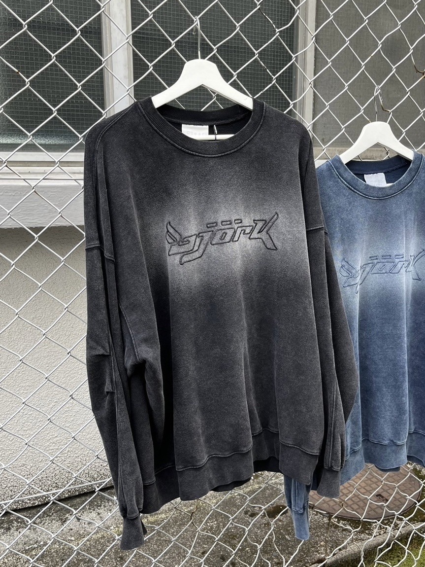 【XU DOG】washed design sweatshirt (2color)