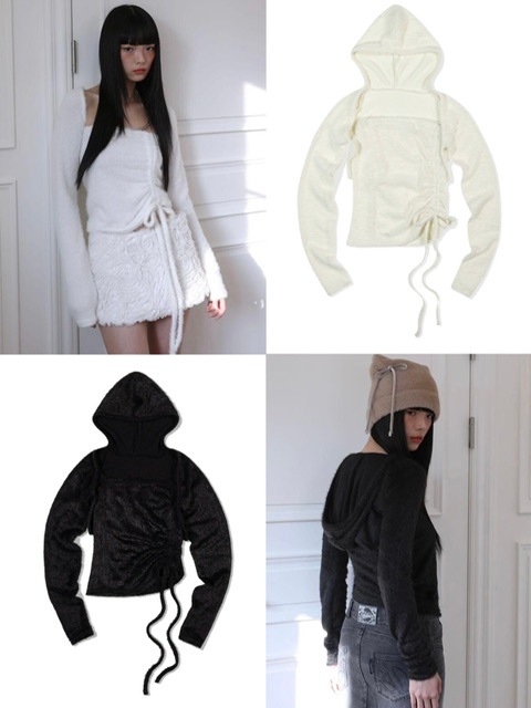 Uglyshadow】ANGORA HOODIE TANK TOP / 【アグリーシャドウ】アンゴラ